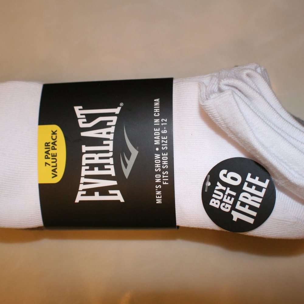 NWT Men's no-show Socks . shoe size 6-12/ 7pair
